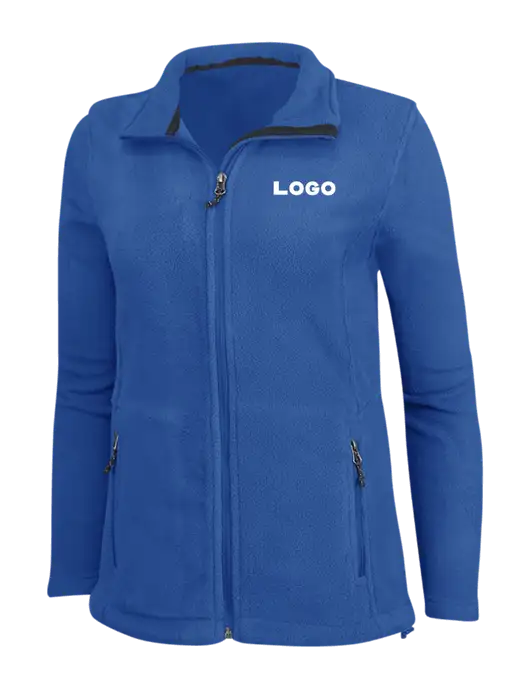 Womens Dark Royal Fleece Jacket w/Logo