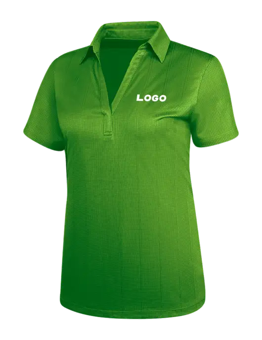 Kelly Green Womens Performance Fine Jacquard Polo w/Logo