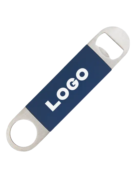 Navy Bottle Opener with Silicone Grip w/Logo