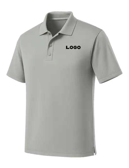 Light Grey Dry Zone UV Micro Mesh Polo w/Logo