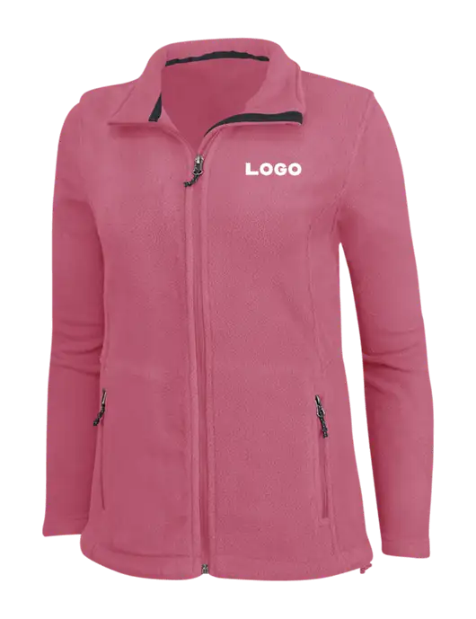 Womens Pink Fleece Jacket w/Logo