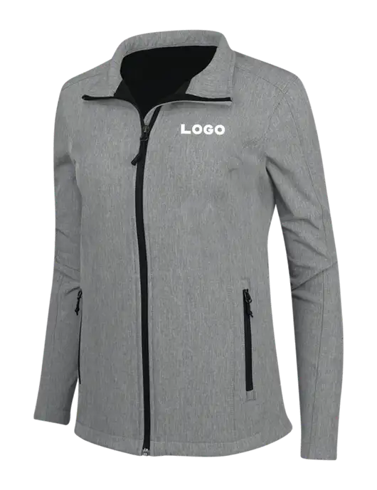 Medium Grey Heather Womens Core Soft Shell Jacket w/Logo