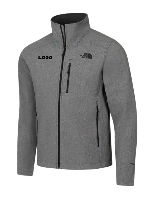 North Face Light Grey Heather Apex Barrier Soft Shell Jacket w/Logo