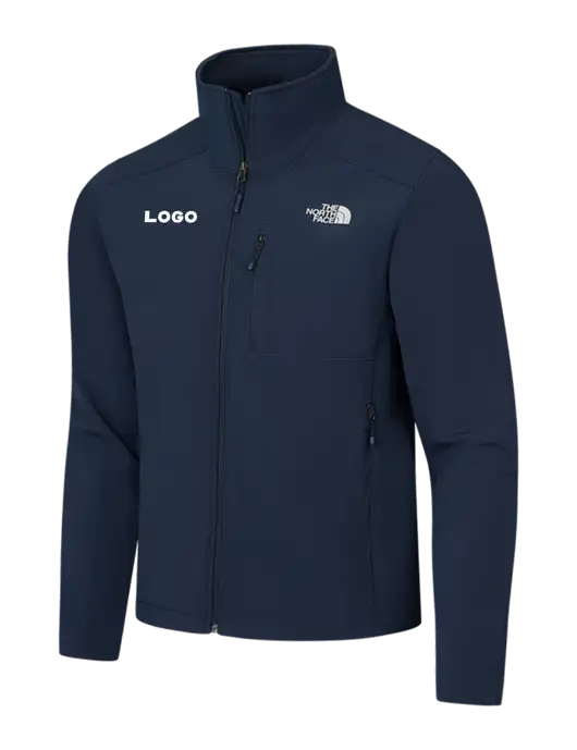 North Face Navy Apex Barrier Soft Shell Jacket w/Logo