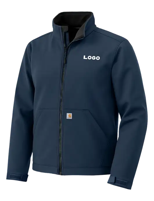 Carhartt Rain Defender Dark Navy Soft Shell Jacket w/Logo