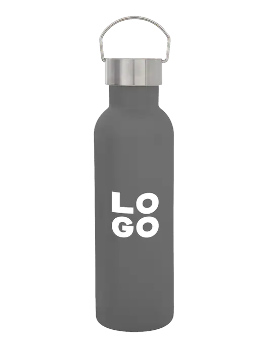 28 oz Medium Grey Bubbli Stainless Steel Bottle w/Logo
