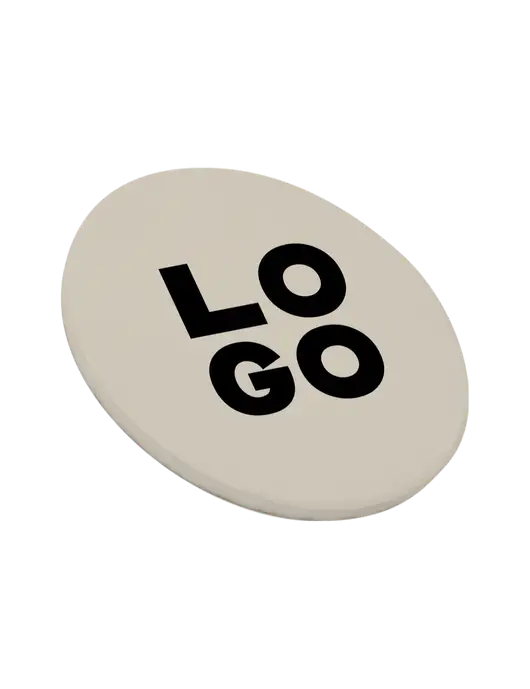 Round Sandstone Coaster w/Logo