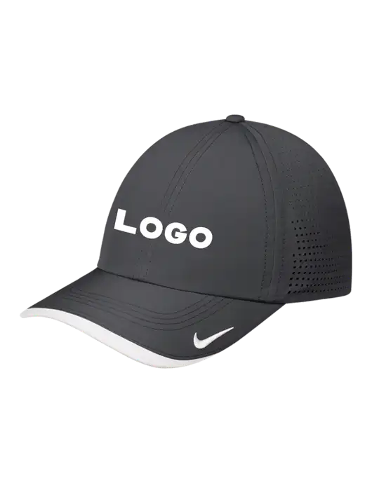Nike Dark Grey/White Dri-FIT Perforated Performance Cap w/Logo