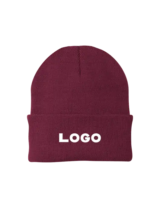 Maroon Knit Cap w/Logo