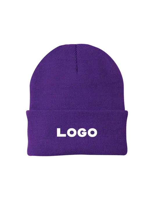 Purple Knit Cap w/Logo