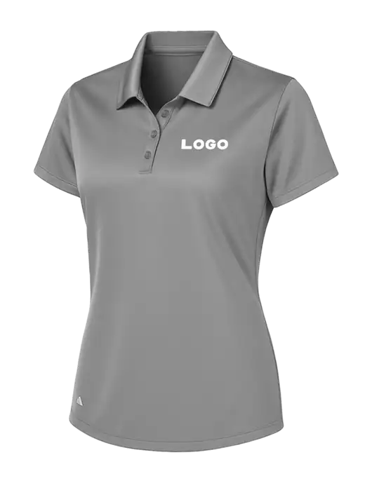 Adidas Light Grey Womens Basic Sport Polo w/Logo