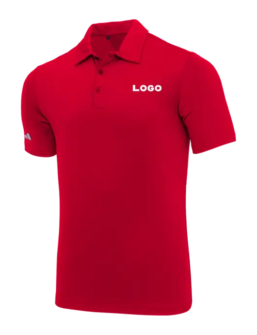 Adidas Red Ultimate Solid Polo w/Logo