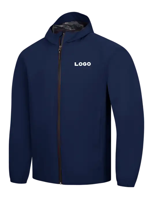 Navy Essential Rain Jacket w/Logo