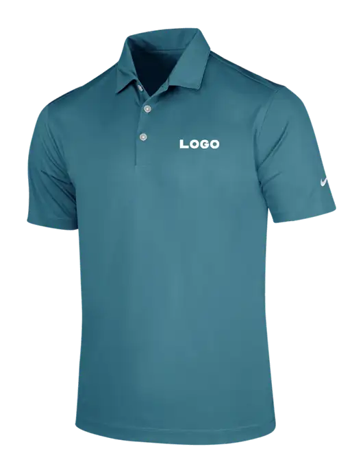 NIKE Dark Teal Dri-Fit Vertical Mesh Polo w/Logo