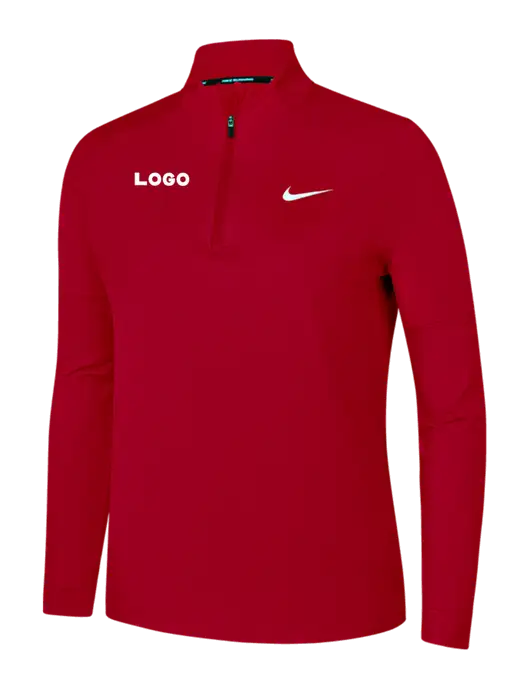 Nike Red Womens Dri-FIT Element 1/2-Zip Pullover w/Logo