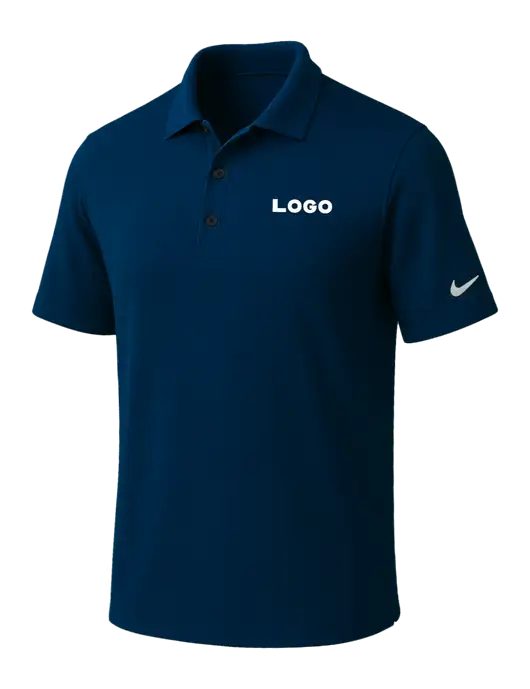 NIKE Navy Dri-Fit Micro Pique Polo w/Logo
