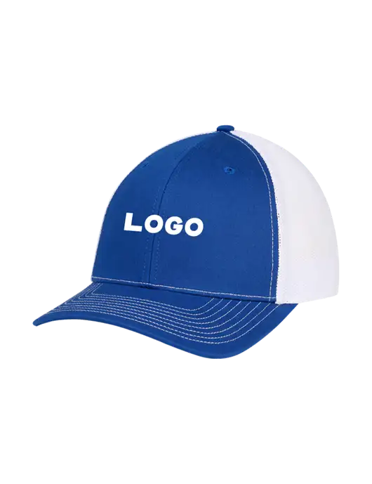 Richardson Adjustable Snapback Original 112 Trucker Cap Royal w/White Mesh w/Logo