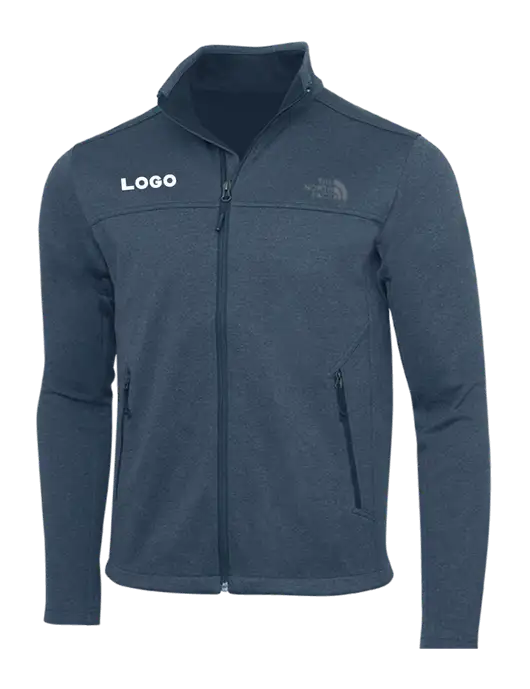 North Face Light Navy Heather Ridgewall Soft Shell Jacket w/Logo