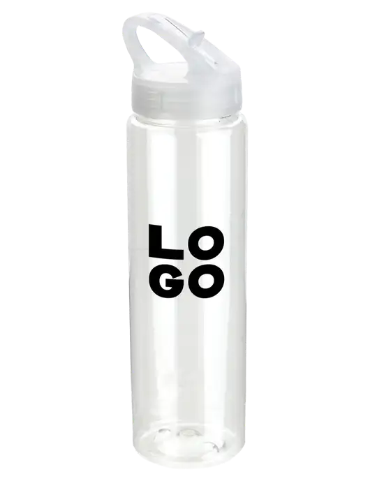 Buddy Clear 32 oz PET Bottle with Flip Lid w/Logo