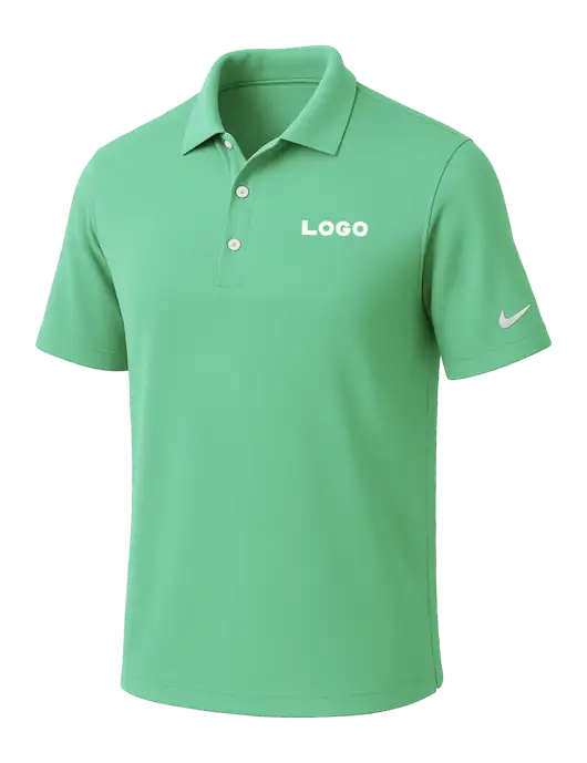 NIKE Very Light Green Dri-Fit Micro Pique Polo w/Logo