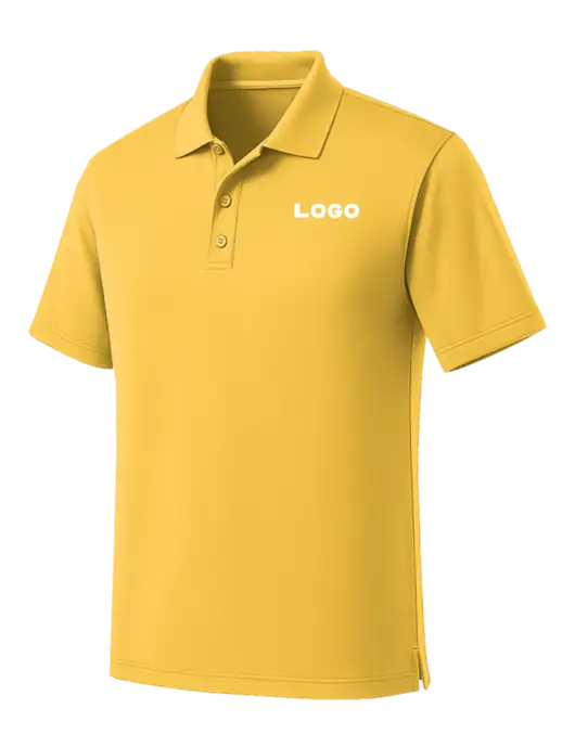 Yellow Dry Zone UV Micro Mesh Polo w/Logo