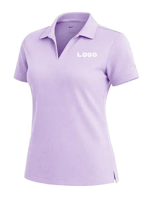 NIKE Light Purple Womens Dri-Fit Micro Pique Polo w/Logo