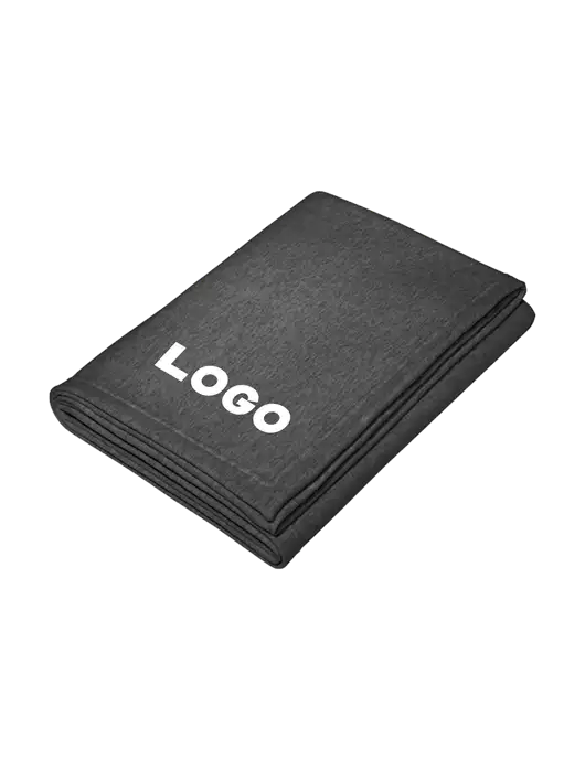 Core Dark Grey Heather Fleece Sweatshirt Blanket w/Logo