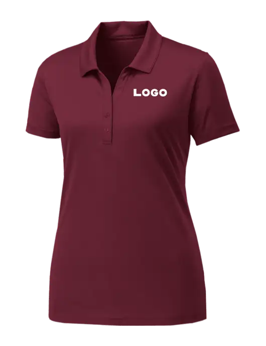 Womens Maroon PosiCharge Competitor Polo w/Logo