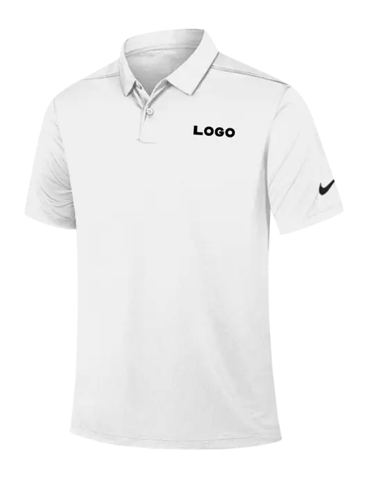 Nike White Dry Essential Solid Polo w/Logo
