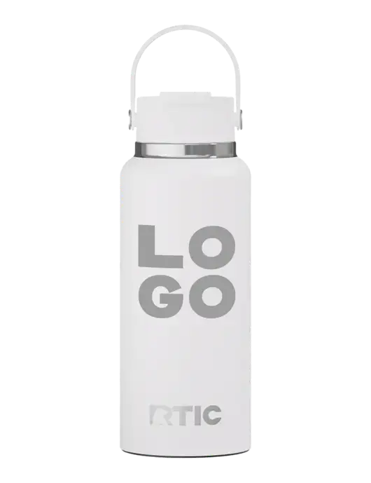 RTIC Outback 32 oz White Bottle w/Logo