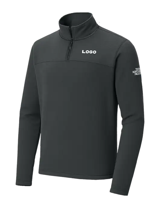 The North Face Aim 1/4-Zip Charcoal Grey Fleece w/Logo