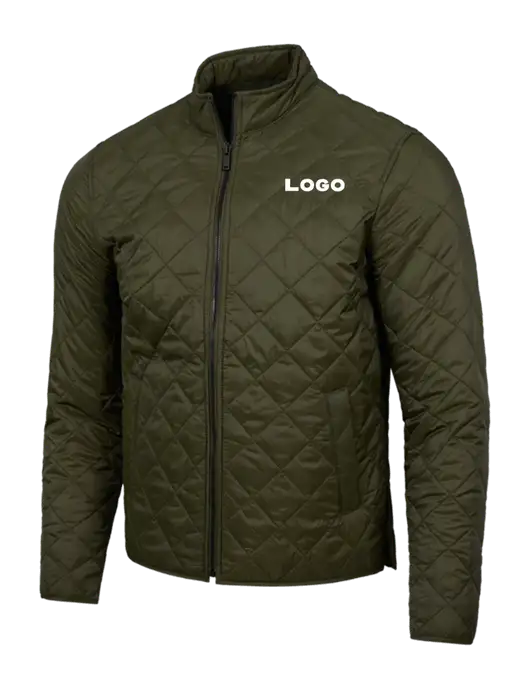 Mercer+Mettle Dark Olive Green Quilted Full-Zip Jacket w/Logo