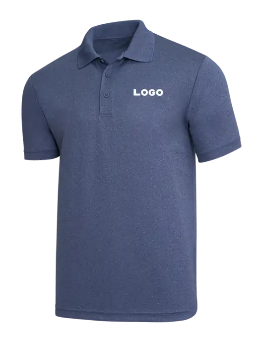 Light Navy Heather PosiCharge RacerMesh Polo w/Logo