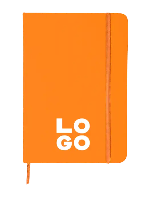 Orange Comfort Touch Bound Journal 5" X 7" w/Logo