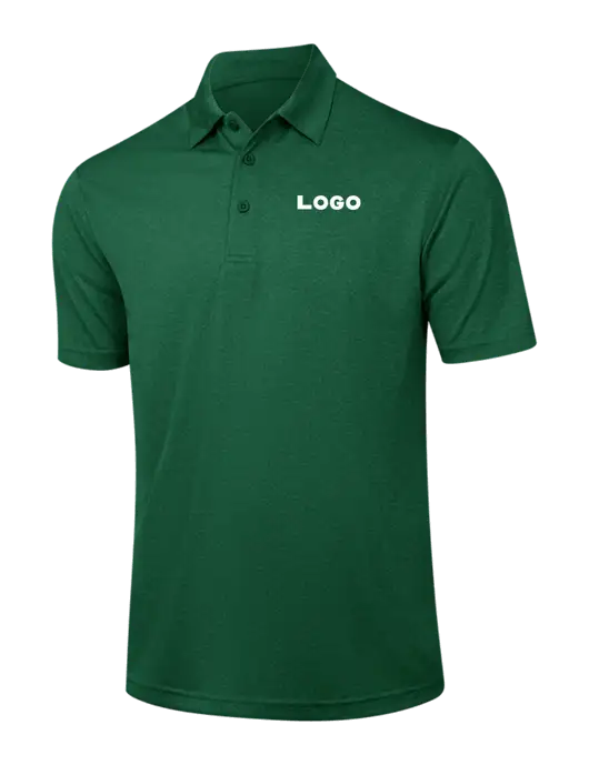 Dark Green Heather Contender Polo w/Logo