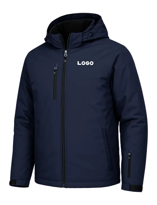 Cold Weather Vortex Light Navy/ Dark Navy Waterproof 3-in-1 Jacket with Detachable Hood w/Logo