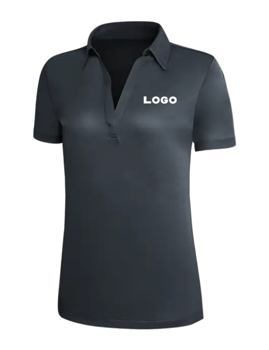 Dark Grey Silk Touch Womens Performance Polo w/Logo