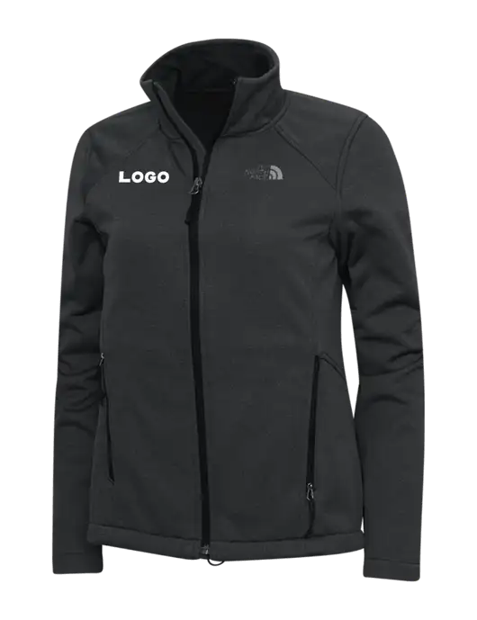 North Face Dark Grey Heather Womens Ridgewall Soft Shell Jacket w/Logo