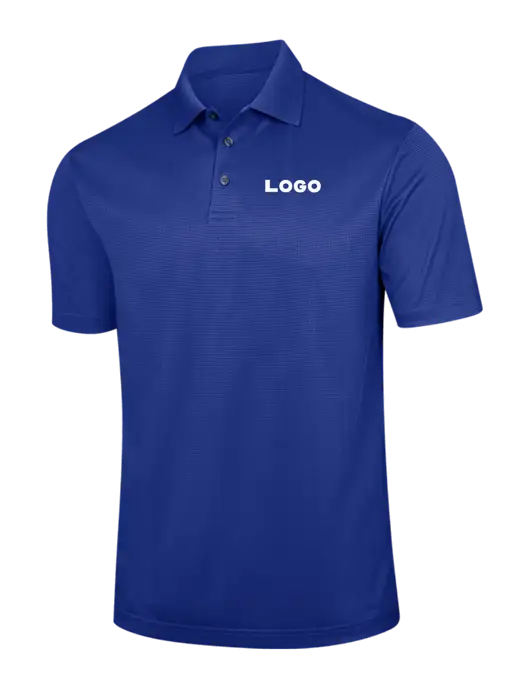 Dark Royal Blue Performance Fine Jacquard Polo w/Logo