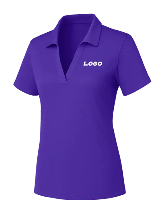 Womens Purple PosiCharge RacerMesh Polo w/Logo