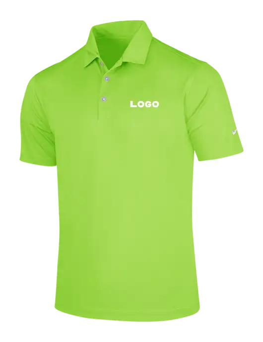 NIKE Light Kelly Green Dri-Fit Vertical Mesh Polo w/Logo