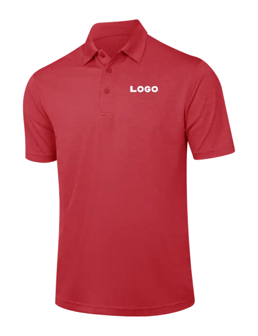 Red Heather Contender Polo w/Logo
