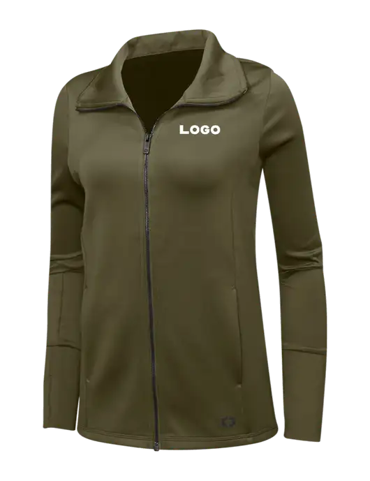 OGIO Olive Womens Endurance Modern Performance Full-Zip w/Logo