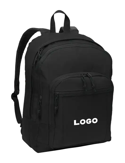 Black Essential Backpack w/Logo