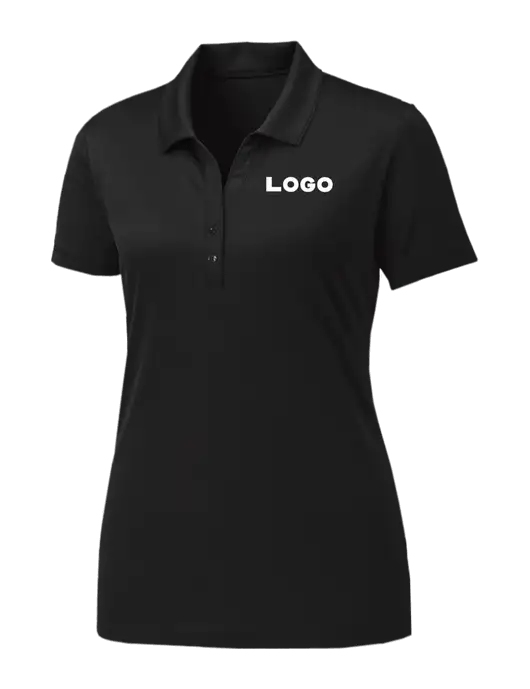 Womens Black PosiCharge Competitor Polo w/Logo