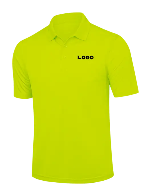 Safety Yellow Dry Zone UV Micro Mesh Polo w/Logo