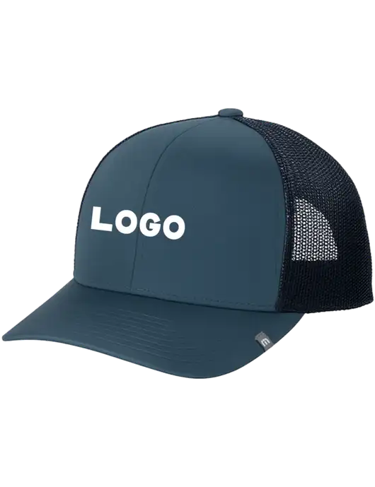 TravisMathew Dark Slate Blue Cruz Trucker Cap w/Logo