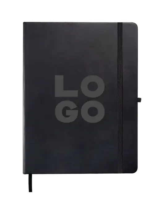 Leeman Black Tuscany Large Journal 7.5 x 9.875 w/Logo