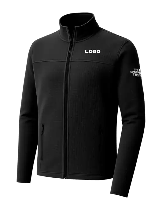 The North Face Aim Full-Zip Black Fleece Jacket w/Logo