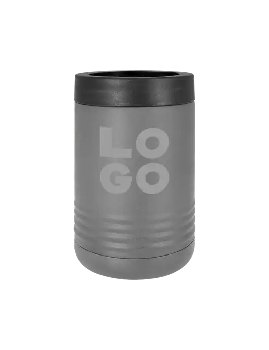 Polar Camel 12 oz Powder Coated Grey Vacuum Insulated Beverage Holder w/Logo